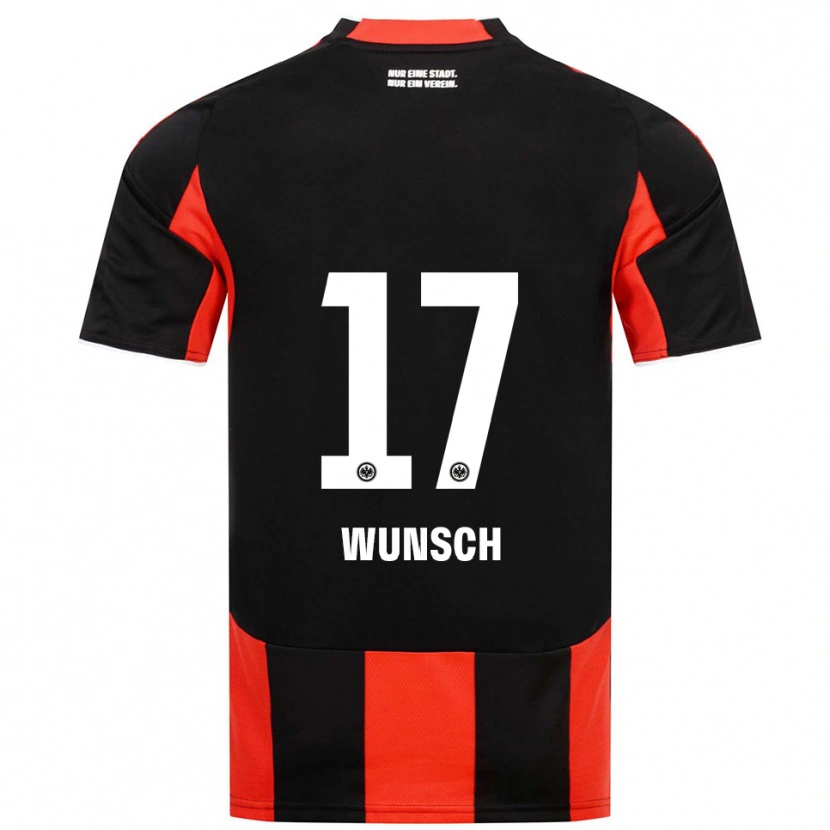 Danxen Kinder Paul Wünsch #17 Schwarz Rot Heimtrikot Trikot 2025/26 T-Shirt Österreich
