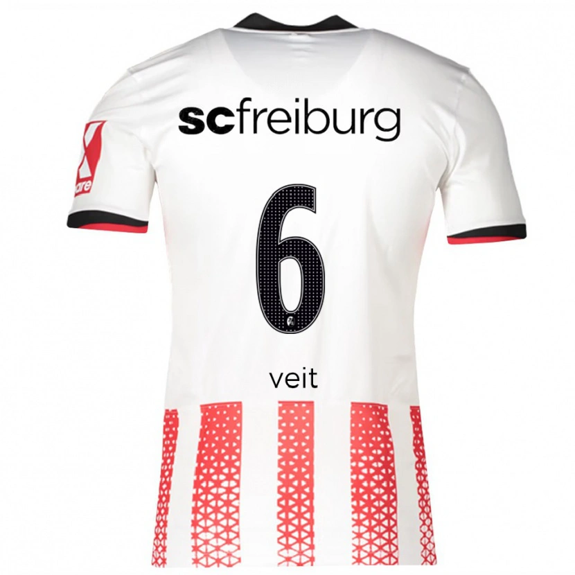Danxen Kinder Jannik Veit #6 Weiß Rot Heimtrikot Trikot 2025/26 T-Shirt Österreich