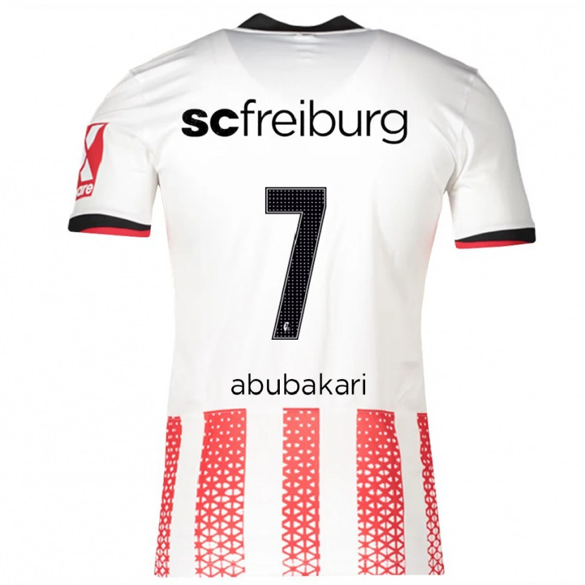 Danxen Kinder Stefanos Abubakari #7 Weiß Rot Heimtrikot Trikot 2025/26 T-Shirt Österreich