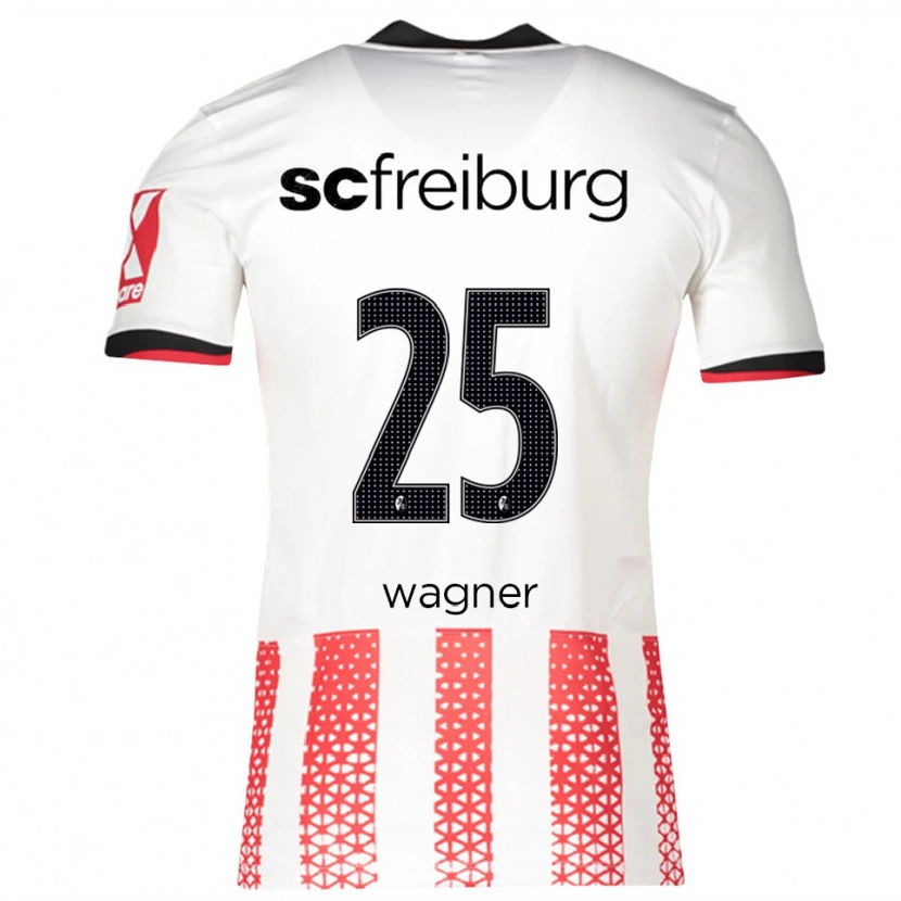 Danxen Kinder Noah Wagner #25 Weiß Rot Heimtrikot Trikot 2025/26 T-Shirt Österreich