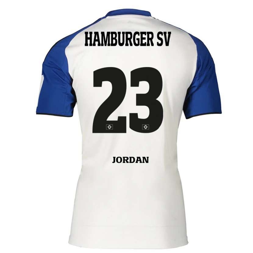 Danxen Kinder Dominik Jordan #23 Weiß Blau Heimtrikot Trikot 2025/26 T-Shirt Österreich