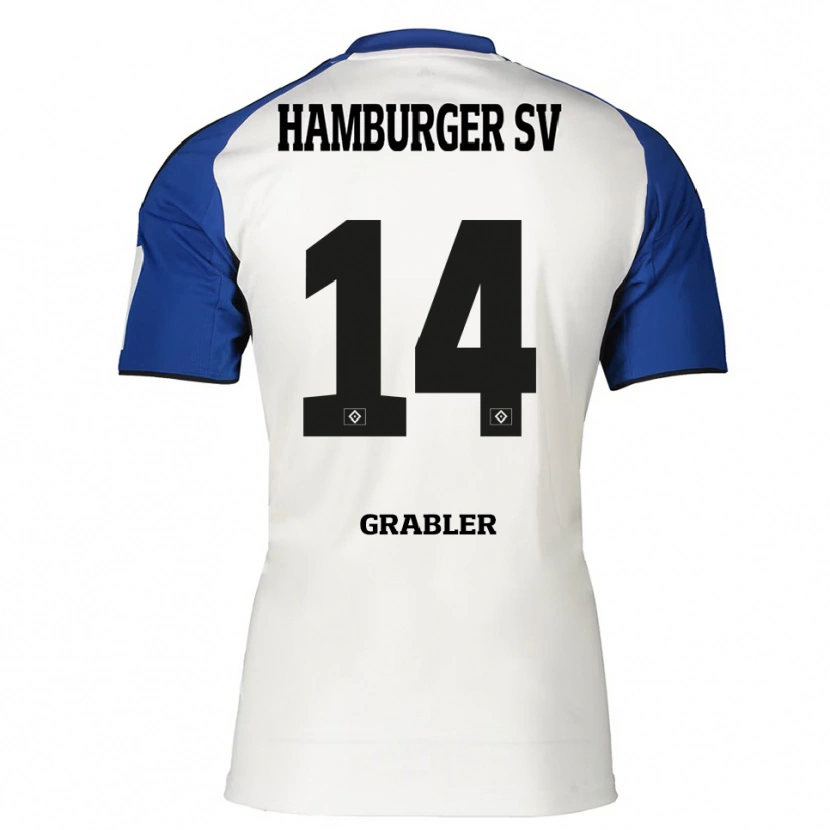 Danxen Kinder Lukne Gräßler #14 Weiß Blau Heimtrikot Trikot 2025/26 T-Shirt Österreich