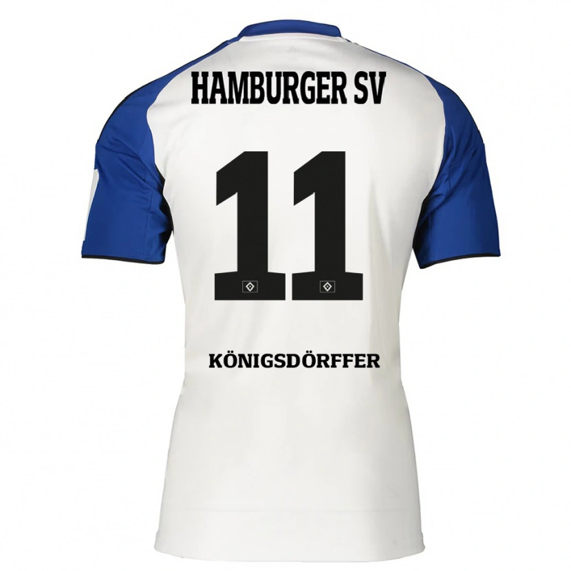 Danxen Kinder Ransford Königsdörffer #11 Weiß Blau Heimtrikot Trikot 2025/26 T-Shirt Österreich
