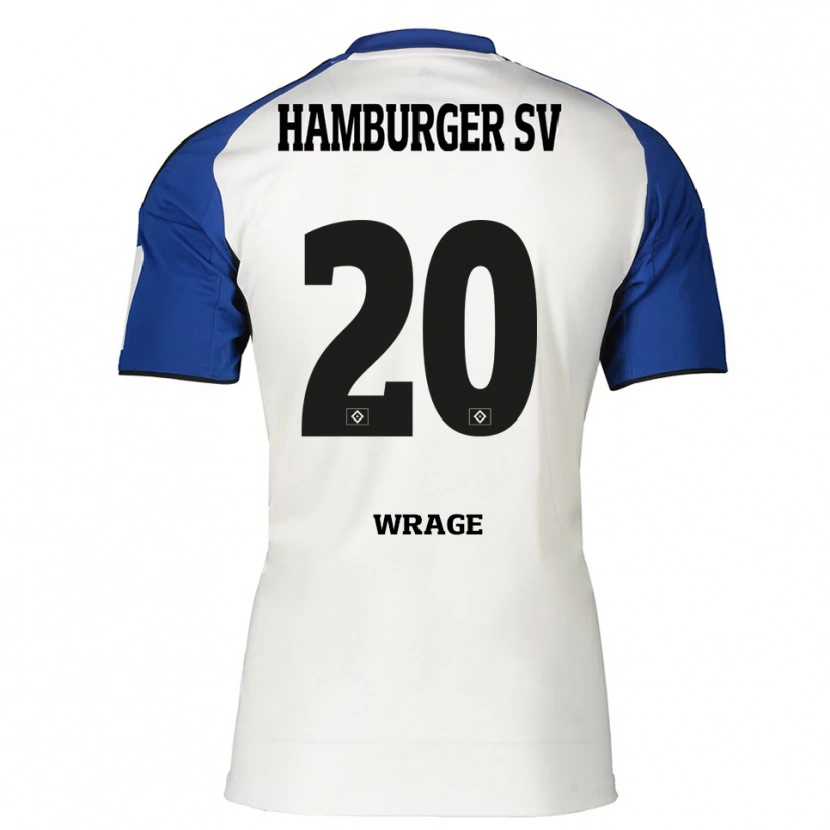 Danxen Kinder Joris Wrage #20 Weiß Blau Heimtrikot Trikot 2025/26 T-Shirt Österreich