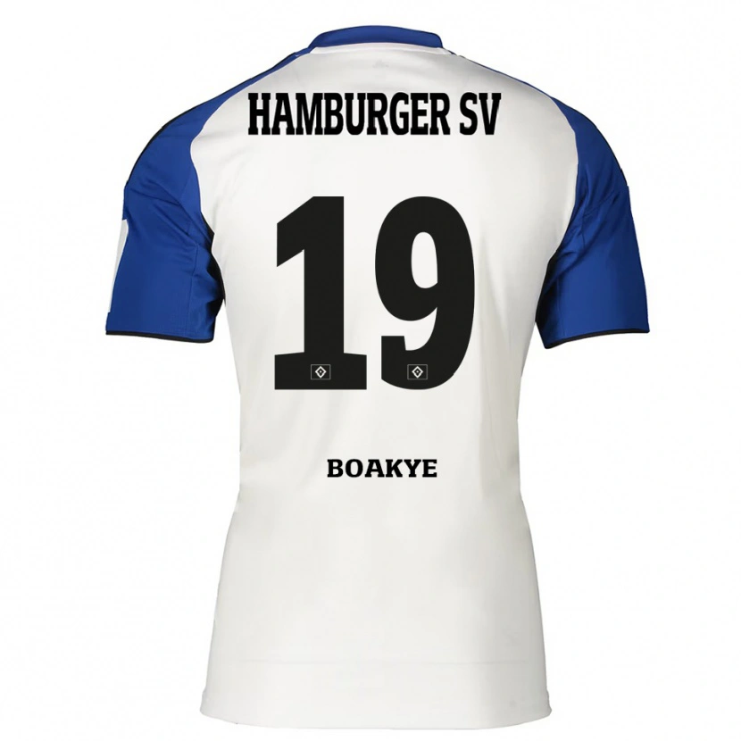 Danxen Kinder Jeremiah Boakye #19 Weiß Blau Heimtrikot Trikot 2025/26 T-Shirt Österreich