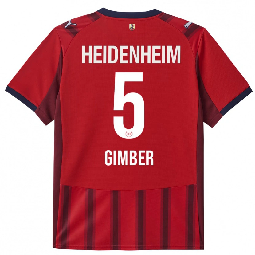 Danxen Kinder Benedikt Gimber #5 Rot Marineblau Heimtrikot Trikot 2025/26 T-Shirt Österreich