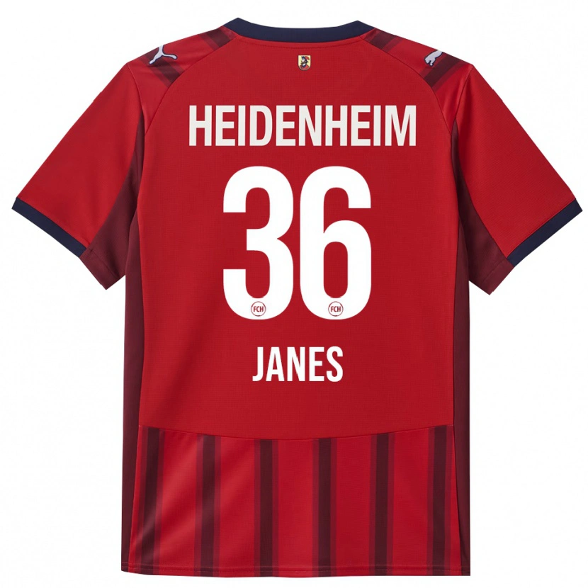 Danxen Kinder Luka Janes #36 Rot Marineblau Heimtrikot Trikot 2025/26 T-Shirt Österreich