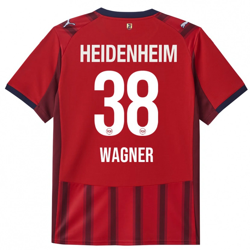 Danxen Kinder Yannik Wagner #38 Rot Marineblau Heimtrikot Trikot 2025/26 T-Shirt Österreich