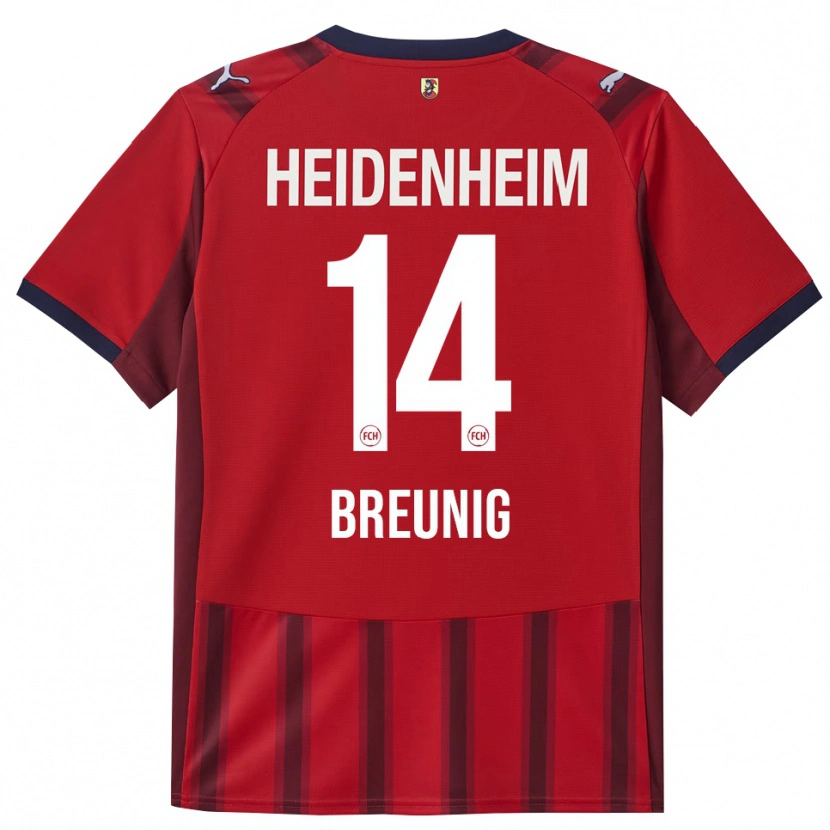Danxen Kinder Maximilian Breunig #14 Rot Marineblau Heimtrikot Trikot 2025/26 T-Shirt Österreich