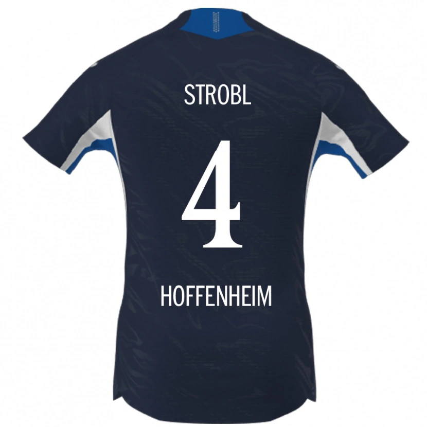 Danxen Kinder Lars Strobl #4 Marineblau Weiß Heimtrikot Trikot 2025/26 T-Shirt Österreich