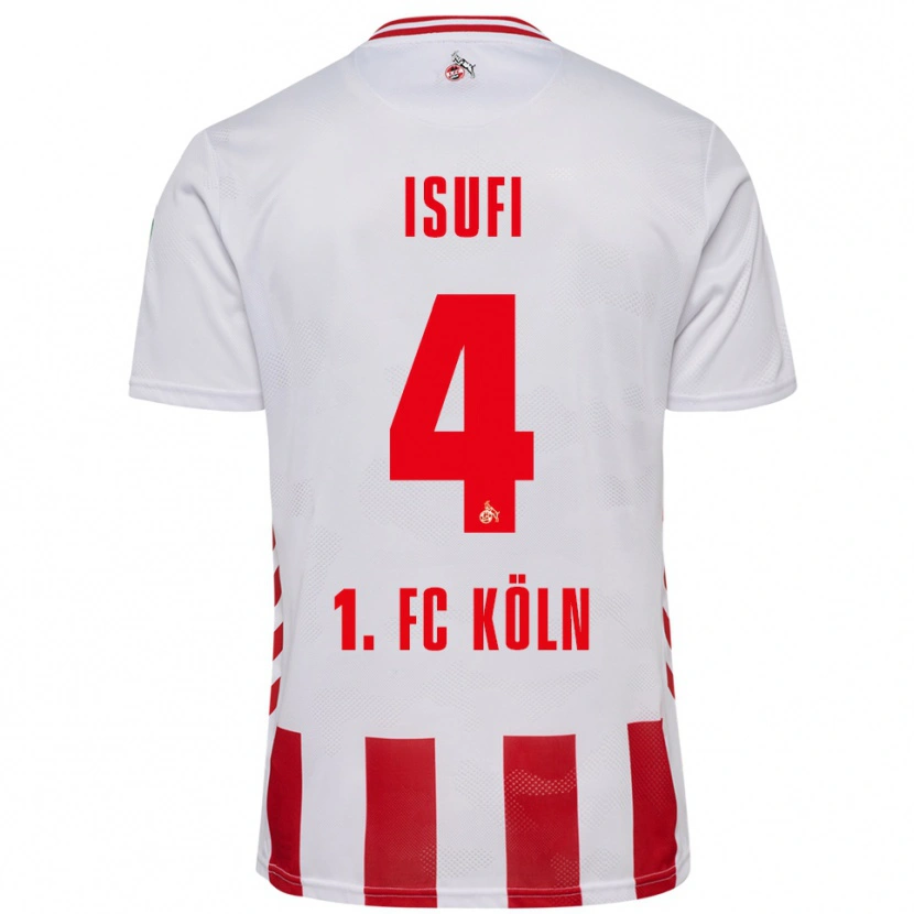 Danxen Kinder Leo Isufi #4 Weiß Rot Heimtrikot Trikot 2025/26 T-Shirt Österreich
