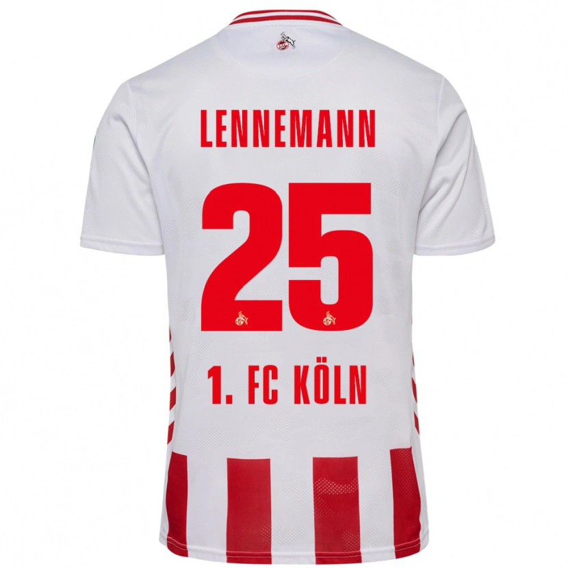 Danxen Kinder Bernie Lennemann #25 Weiß Rot Heimtrikot Trikot 2025/26 T-Shirt Österreich