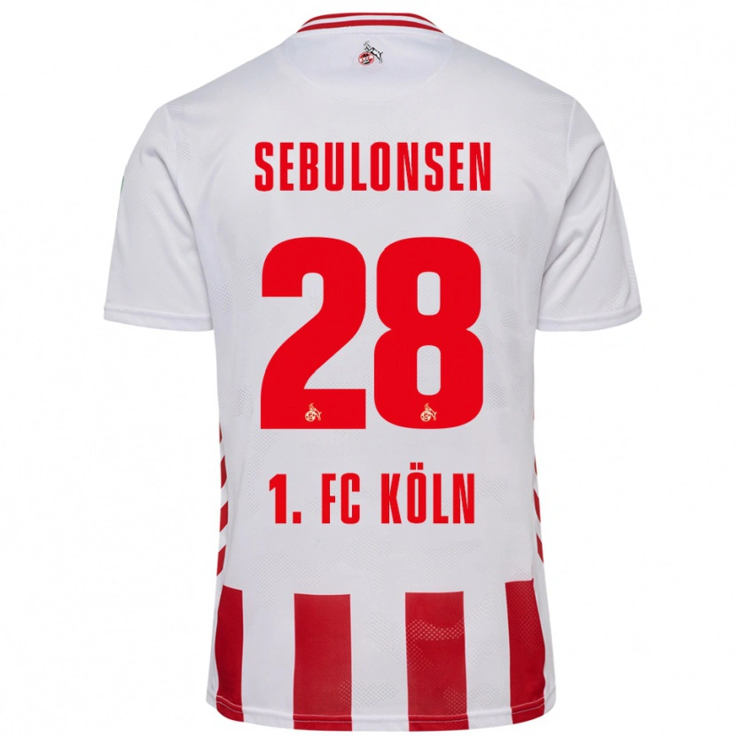 Danxen Kinder Sebastian Sebulonsen #28 Weiß Rot Heimtrikot Trikot 2025/26 T-Shirt Österreich