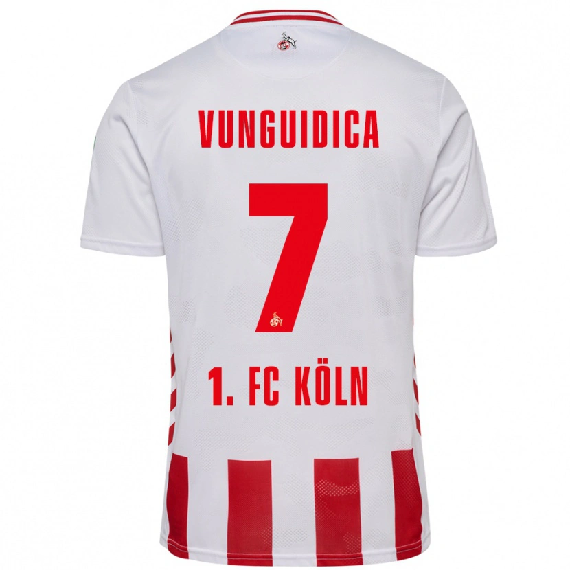 Danxen Kinder Exaouse Vunguidica #7 Weiß Rot Heimtrikot Trikot 2025/26 T-Shirt Österreich