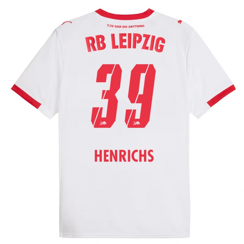 Danxen Kinder Benjamin Henrichs #39 Weiß Rot Heimtrikot Trikot 2025/26 T-Shirt Österreich