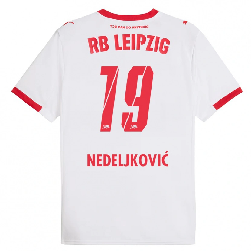 Danxen Kinder Kosta Nedeljkovic #19 Weiß Rot Heimtrikot Trikot 2025/26 T-Shirt Österreich