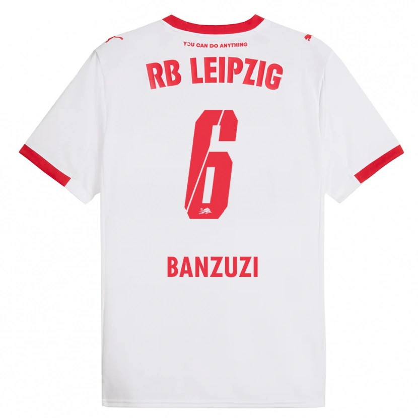 Danxen Kinder Ezechiel Banzuzi #6 Weiß Rot Heimtrikot Trikot 2025/26 T-Shirt Österreich
