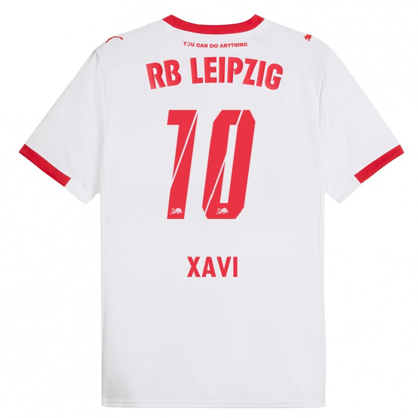Danxen Kinder Xavi Simons #10 Weiß Rot Heimtrikot Trikot 2025/26 T-Shirt Österreich