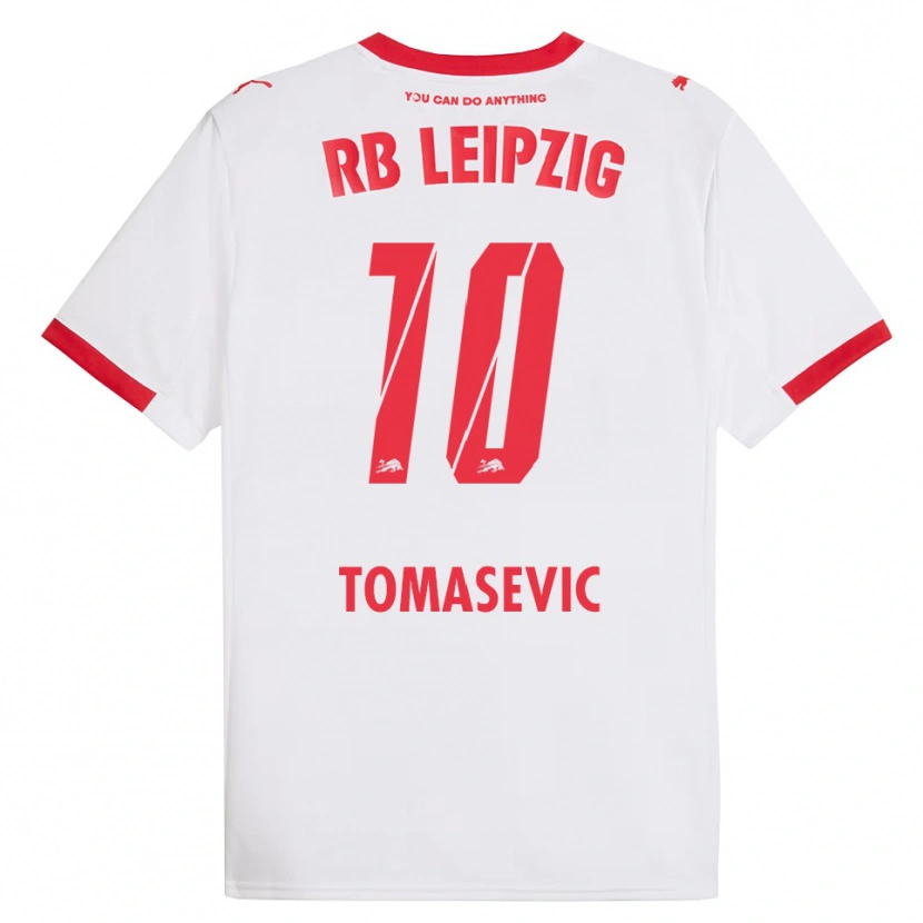 Danxen Kinder Niko Tomasevic #10 Weiß Rot Heimtrikot Trikot 2025/26 T-Shirt Österreich