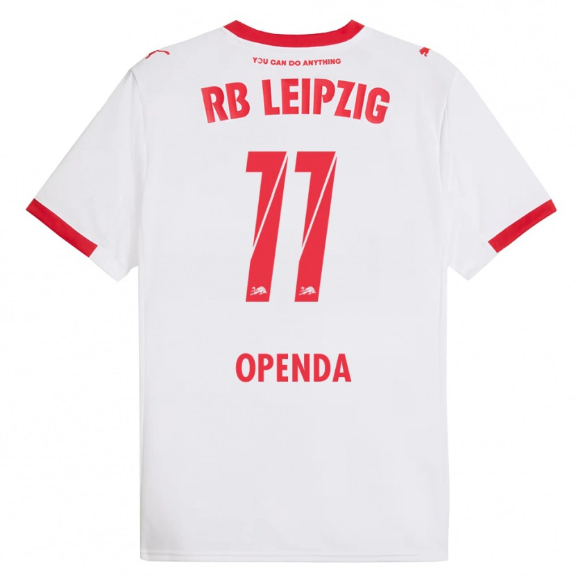 Danxen Kinder Loïs Openda #11 Weiß Rot Heimtrikot Trikot 2025/26 T-Shirt Österreich