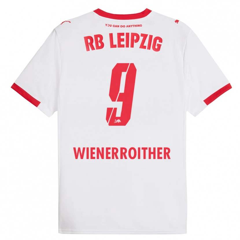 Danxen Kinder Katja Wienerroither #9 Weiß Rot Heimtrikot Trikot 2025/26 T-Shirt Österreich