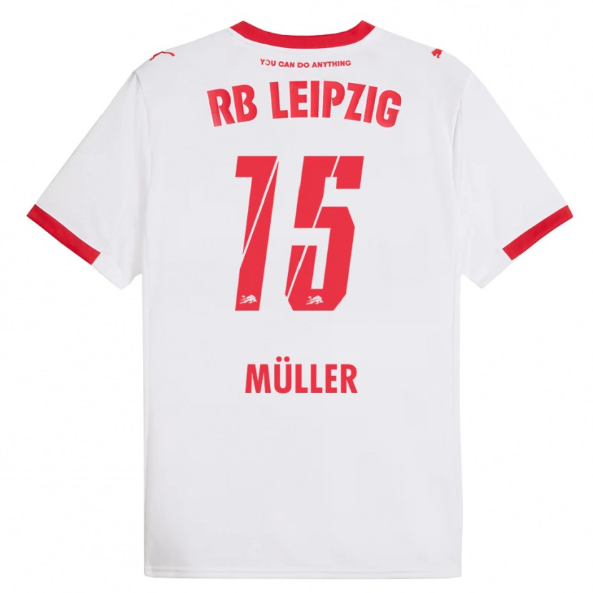 Danxen Kinder Hannes Müller #15 Weiß Rot Heimtrikot Trikot 2025/26 T-Shirt Österreich
