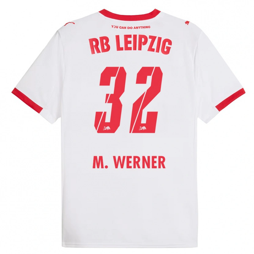 Danxen Kinder Mia Werner #32 Weiß Rot Heimtrikot Trikot 2025/26 T-Shirt Österreich