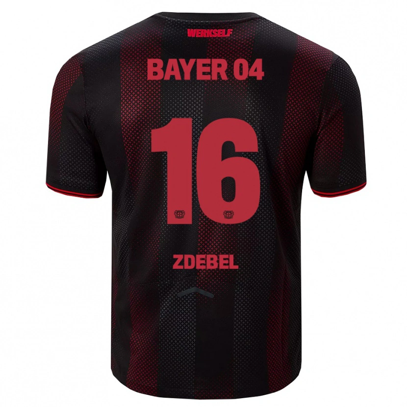 Danxen Kinder Sofie Zdebel #16 Schwarz Rot Heimtrikot Trikot 2025/26 T-Shirt Österreich