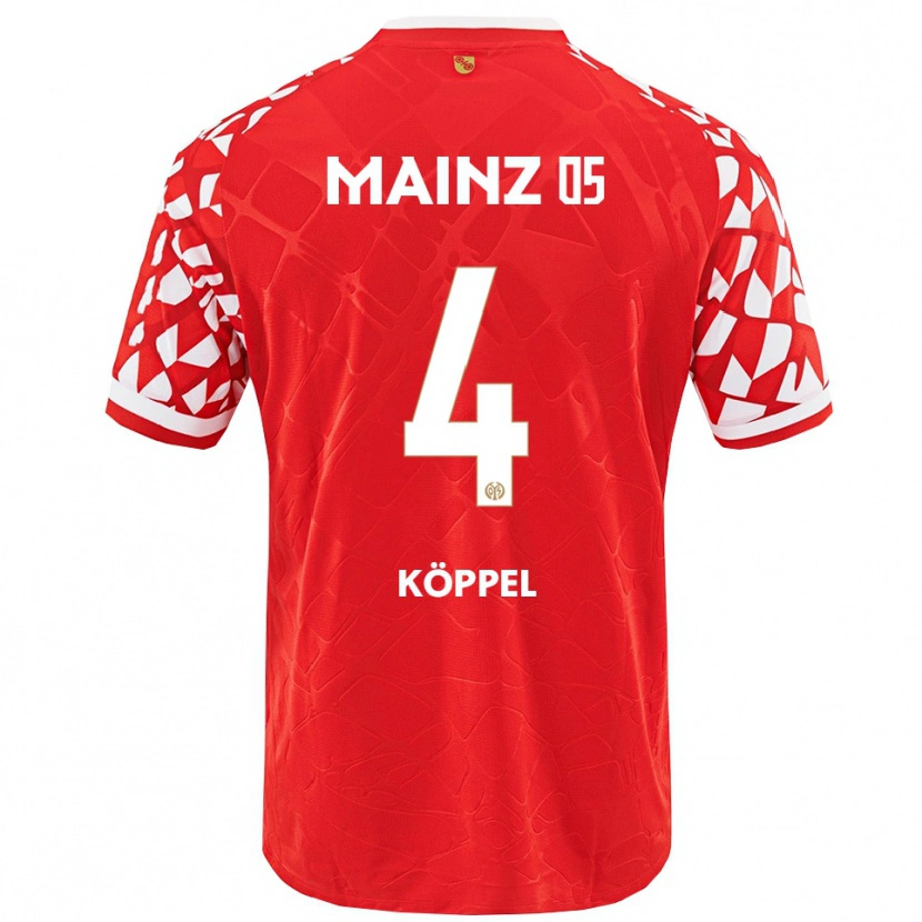 Danxen Kinder Domenic Köppel #4 Rot Weiß Heimtrikot Trikot 2025/26 T-Shirt Österreich