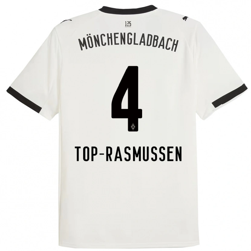 Danxen Kinder Tristan Top-Rasmussen #4 Weiß Schwarz Heimtrikot Trikot 2025/26 T-Shirt Österreich