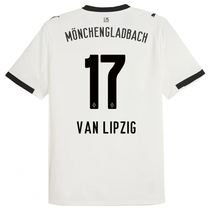Danxen Kinder Mika Van Lipzig #17 Weiß Schwarz Heimtrikot Trikot 2025/26 T-Shirt Österreich
