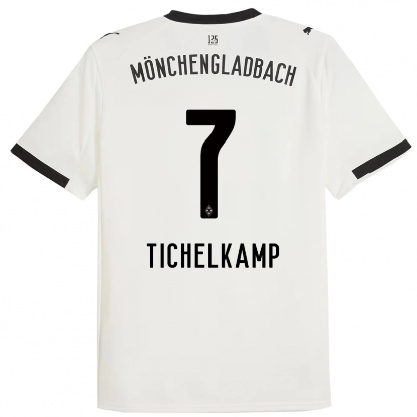Danxen Kinder Emily Tichelkamp #7 Weiß Schwarz Heimtrikot Trikot 2025/26 T-Shirt Österreich