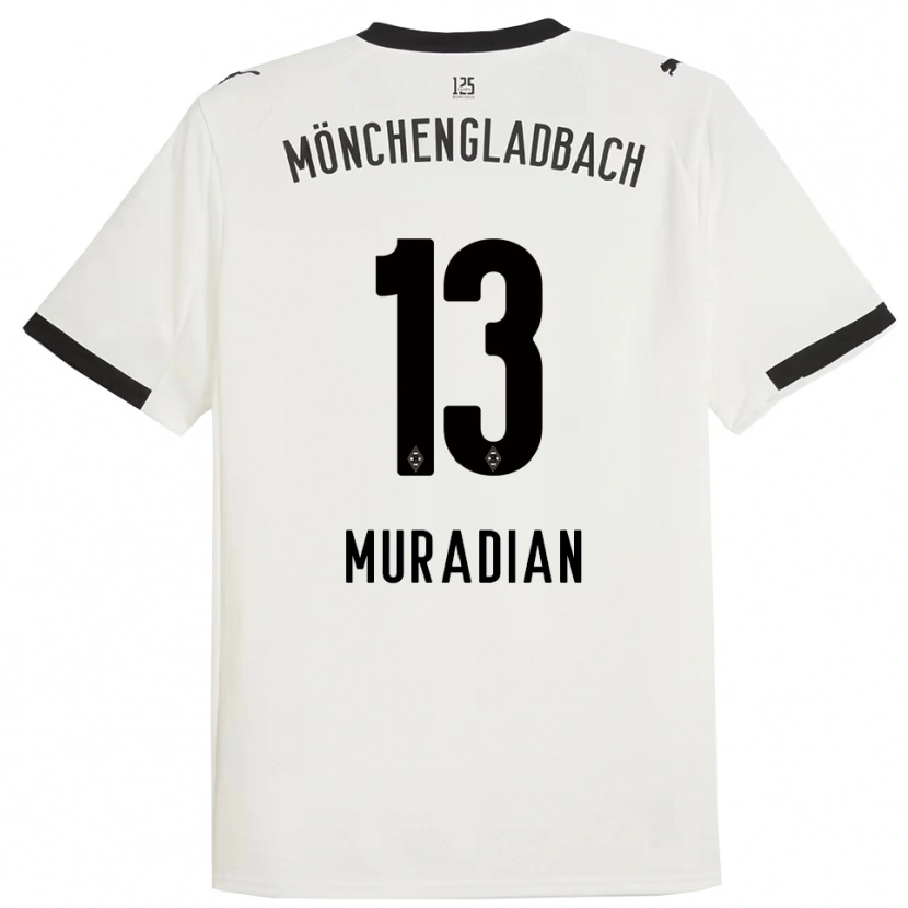 Danxen Kinder Artem Muradyan #13 Weiß Schwarz Heimtrikot Trikot 2025/26 T-Shirt Österreich