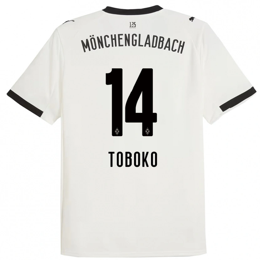 Danxen Kinder Rubén Toboko #14 Weiß Schwarz Heimtrikot Trikot 2025/26 T-Shirt Österreich