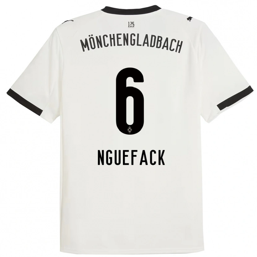 Danxen Kinder Mathieu Nguefack #6 Weiß Schwarz Heimtrikot Trikot 2025/26 T-Shirt Österreich
