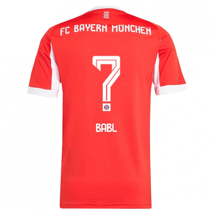 Danxen Kinder Luca Babl #0 Rot Weiß Heimtrikot Trikot 2025/26 T-Shirt Österreich