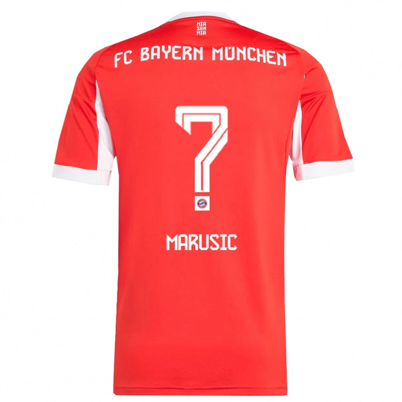 Danxen Kinder Gabriel Marusic #0 Rot Weiß Heimtrikot Trikot 2025/26 T-Shirt Österreich