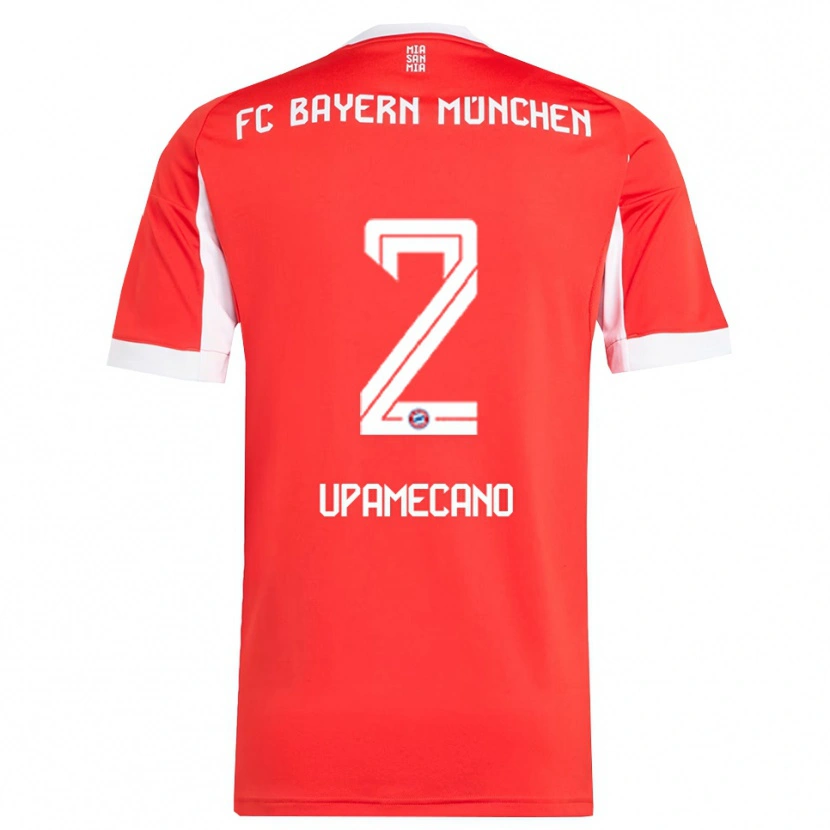 Danxen Kinder Dayot Upamecano #2 Rot Weiß Heimtrikot Trikot 2025/26 T-Shirt Österreich