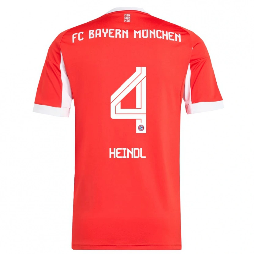 Danxen Kinder David Heindl #4 Rot Weiß Heimtrikot Trikot 2025/26 T-Shirt Österreich