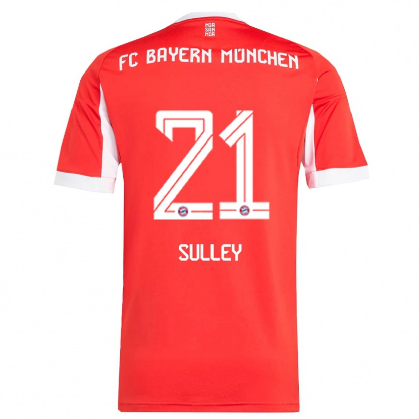 Danxen Kinder Williams Baffour Sulley #21 Rot Weiß Heimtrikot Trikot 2025/26 T-Shirt Österreich