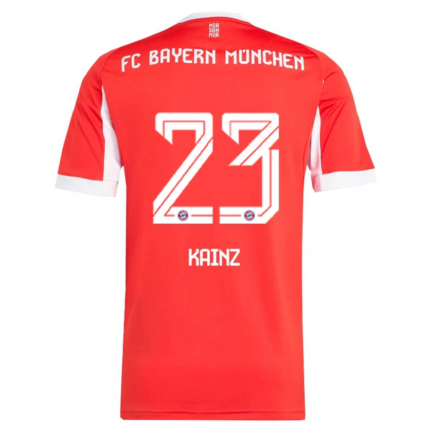 Danxen Kinder Manuel Kainz #23 Rot Weiß Heimtrikot Trikot 2025/26 T-Shirt Österreich