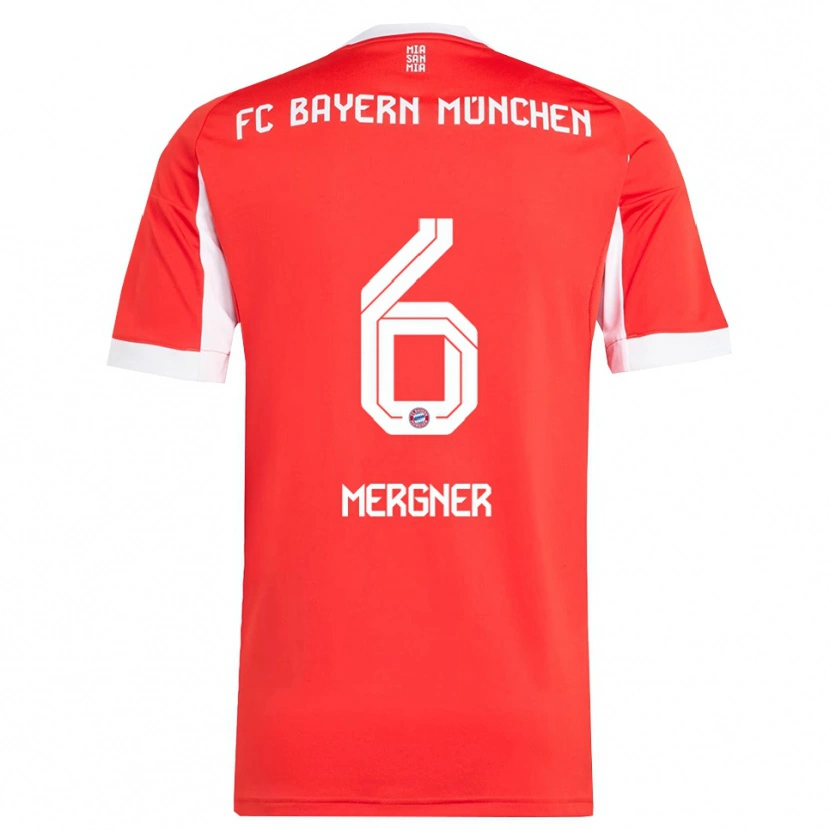 Danxen Kinder Max Mergner #6 Rot Weiß Heimtrikot Trikot 2025/26 T-Shirt Österreich