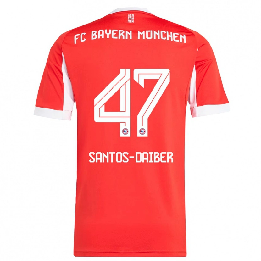 Danxen Kinder David Santos Daiber #47 Rot Weiß Heimtrikot Trikot 2025/26 T-Shirt Österreich