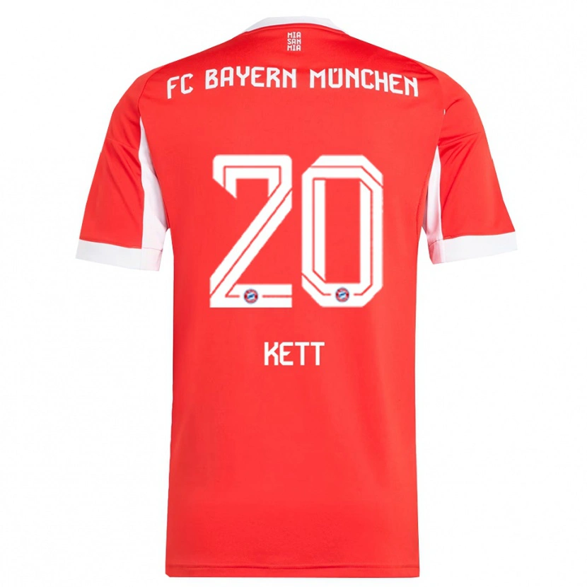 Danxen Kinder Franziska Kett #20 Rot Weiß Heimtrikot Trikot 2025/26 T-Shirt Österreich