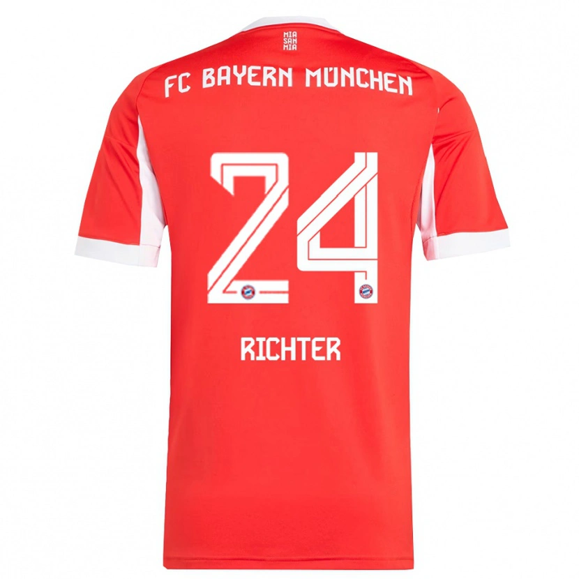Danxen Kinder Louis Richter #24 Rot Weiß Heimtrikot Trikot 2025/26 T-Shirt Österreich