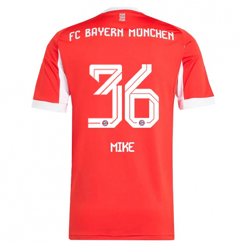 Danxen Kinder Wisdom Mike #36 Rot Weiß Heimtrikot Trikot 2025/26 T-Shirt Österreich