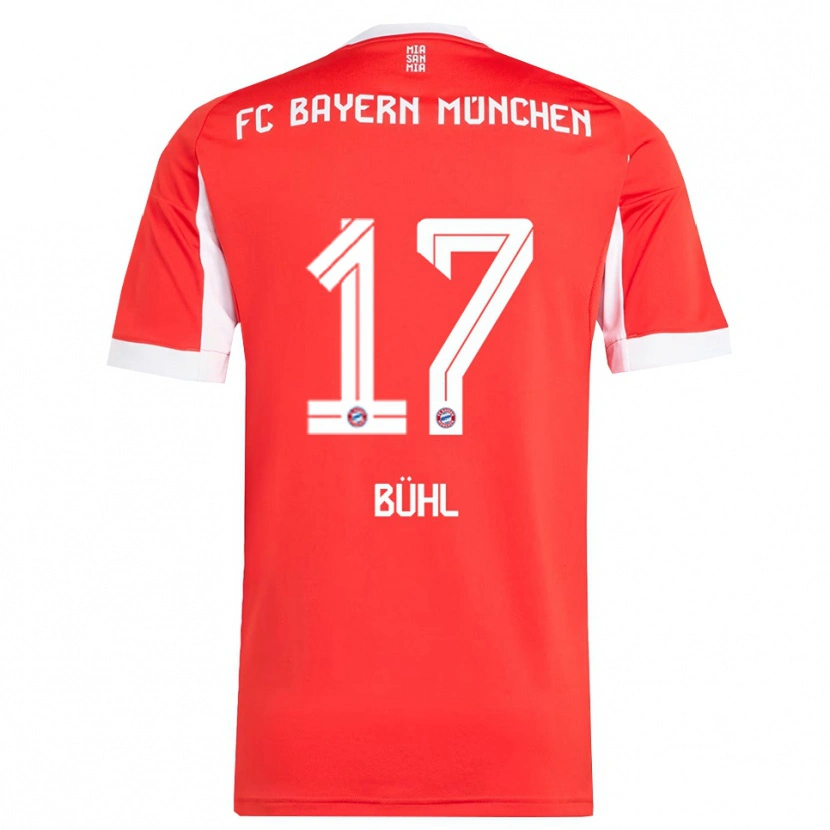 Danxen Kinder Klara Bühl #17 Rot Weiß Heimtrikot Trikot 2025/26 T-Shirt Österreich