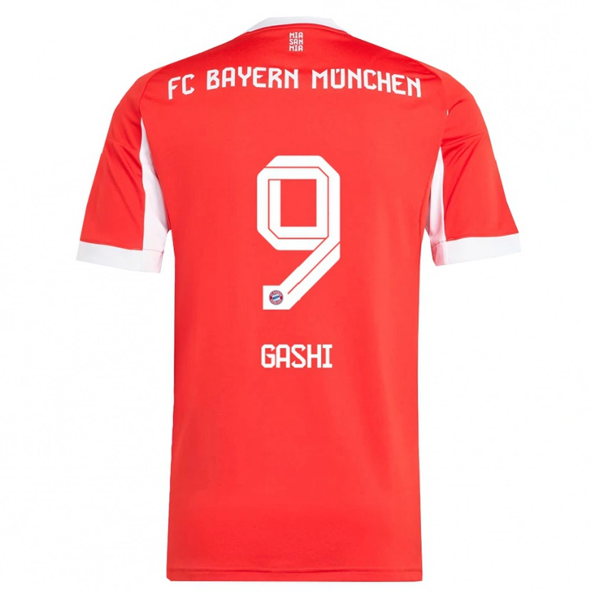 Danxen Kinder Yll Gashi #9 Rot Weiß Heimtrikot Trikot 2025/26 T-Shirt Österreich