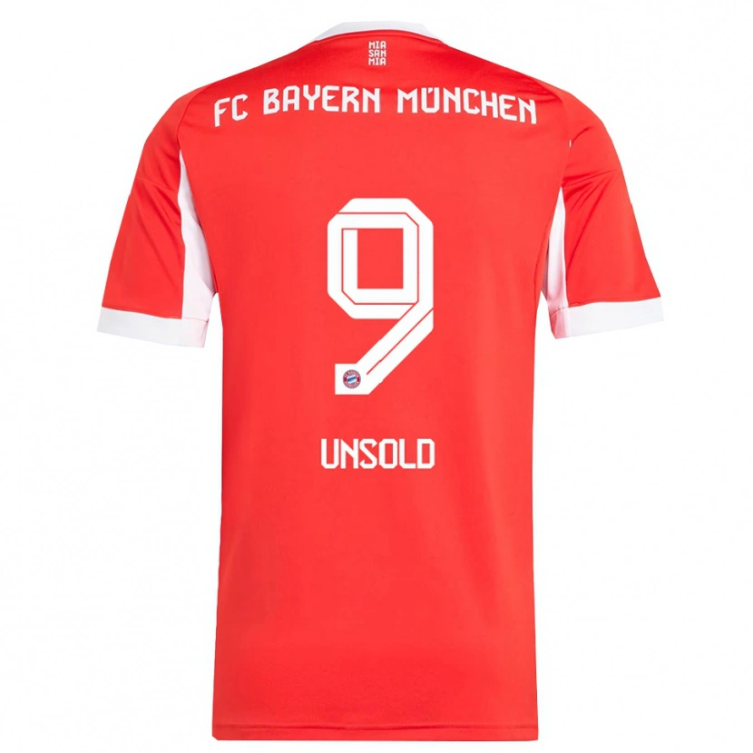 Danxen Kinder Samuel Unsold #9 Rot Weiß Heimtrikot Trikot 2025/26 T-Shirt Österreich