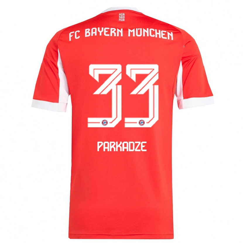 Danxen Kinder Luka Parkadze #33 Rot Weiß Heimtrikot Trikot 2025/26 T-Shirt Österreich